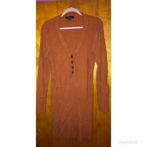 Burnt Orange Sweater Dress